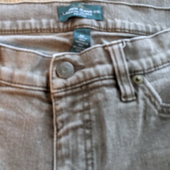 LRL Lauren Jeans Co Ralph Lauren Petite Brown Straight Leg Jeans, Size 6 Petite - Picture 2 of 12